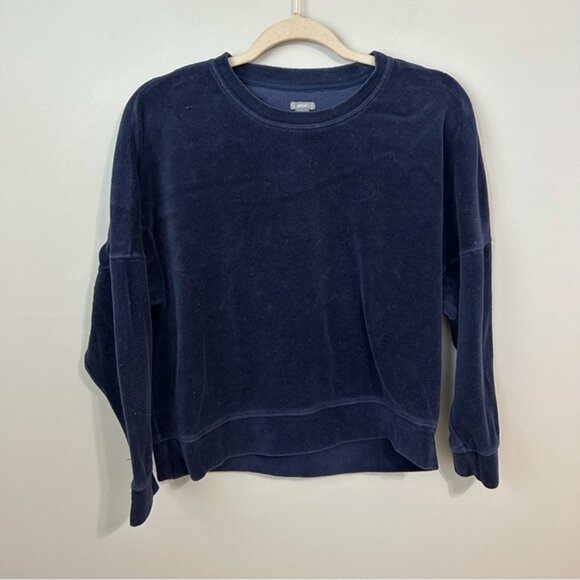 aerie Tops - Aerie Velour Deep Blue Long Sleeve Crewneck Sweatshirt Women’s Size Small